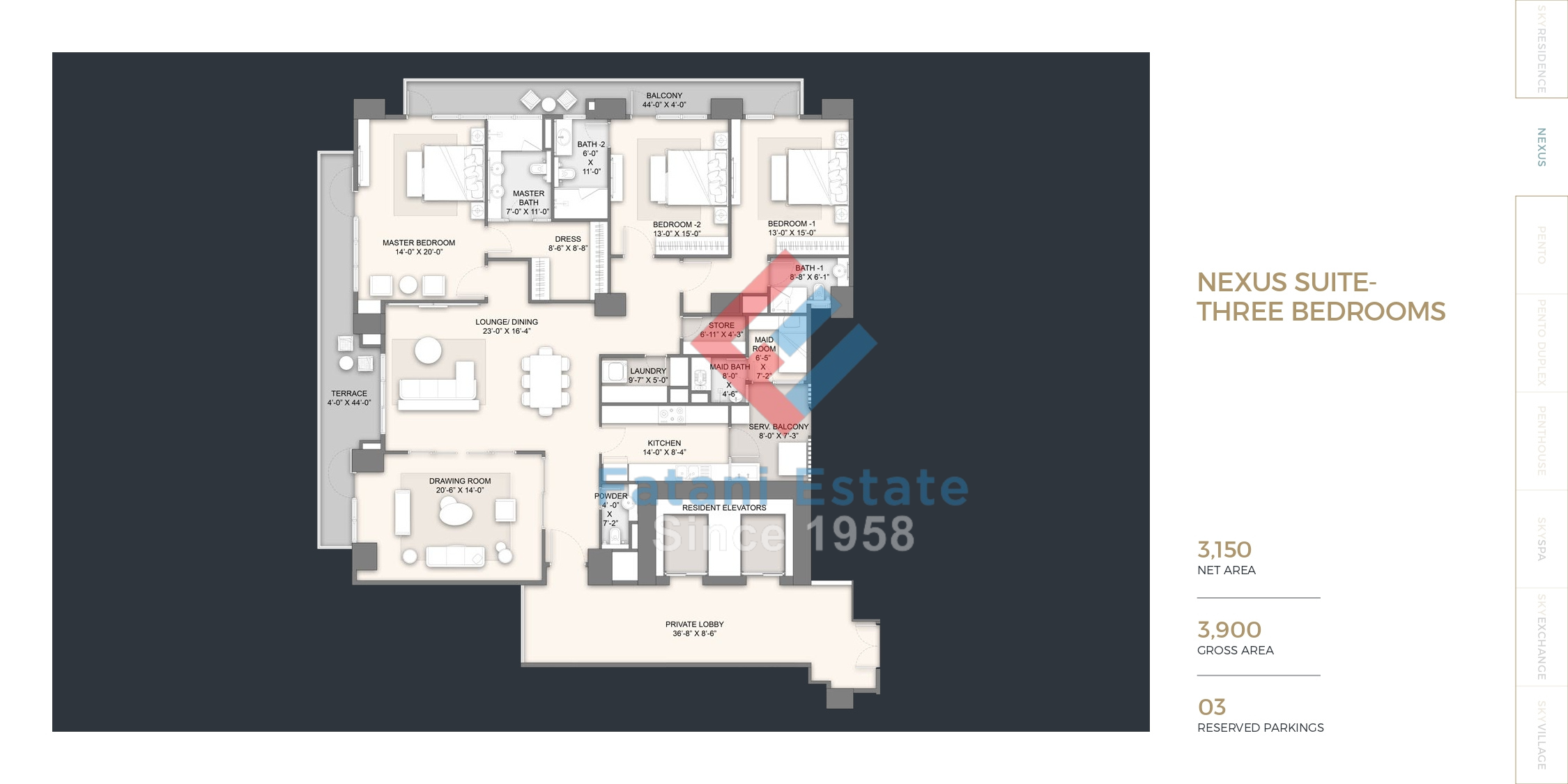 NEXUS SUITE - THREE BEDROOMS